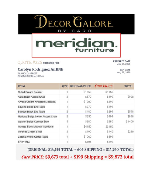 Marlen Meridian Furniture