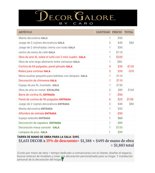 Decoración